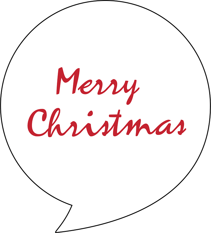 Message cloud Merry Christmas