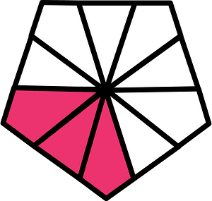 Pink Pentagon Fraction 3:10