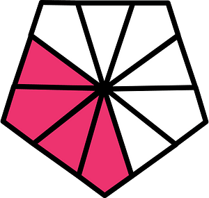 Pink Pentagon Fraction 4:10