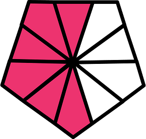 Pink Pentagon Fraction 6:10