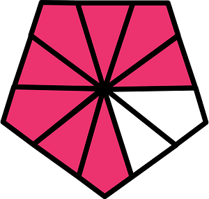 Pink Pentagon Fraction 8:10