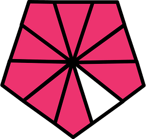 Pink Pentagon Fraction 9:10