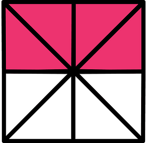 Pink Square Fraction 4:8