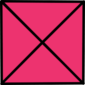 Pink Square Fraction 4:4