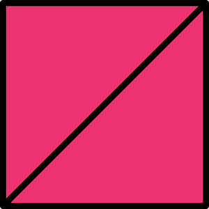 Pink Square Fraction 2:2