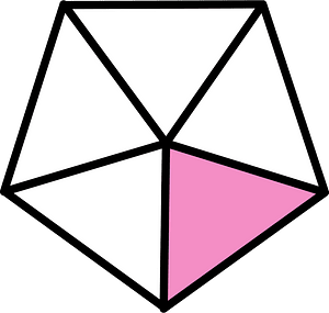 Purple Pentagon Fraction 1:5