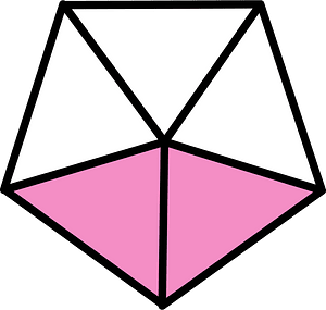 Purple Pentagon Fraction 2:5