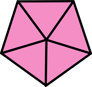 Purple Pentagon Fraction 5:5