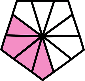 Purple Pentagon Fraction 4:10