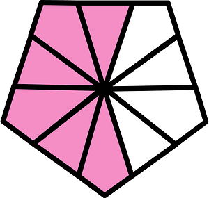 Purple Pentagon Fraction 6:10