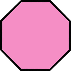 Purple Octagon Fraction 1:1