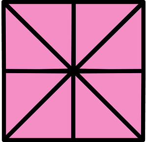 Purple Square Fraction 8:8