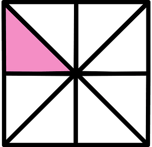 Purple Square Fraction 1:8