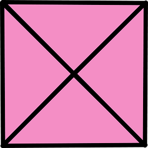 Purple Square Fraction 4:4