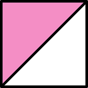 Purple Square Fraction 1:2