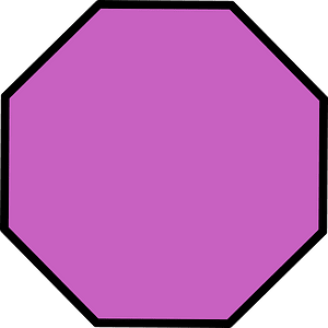 Magenta Octagon Fraction 1:1