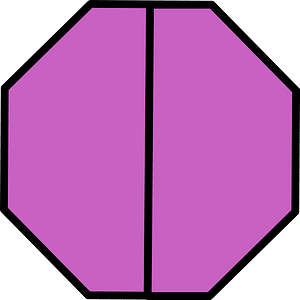 Magenta Octagon Fraction 2:2