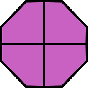 Magenta Octagon Fraction 4:4