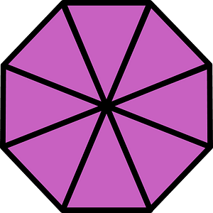 Magenta Regular Octagon Fraction 8:8
