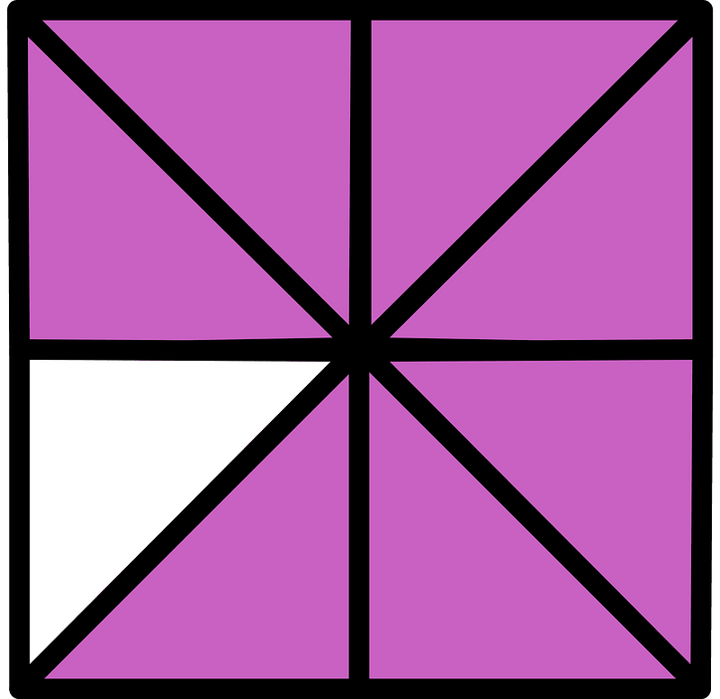 Magenta Square Fraction 7:8