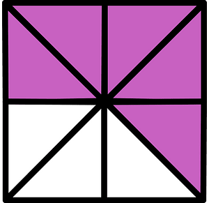 Magenta Square Fraction 5:8