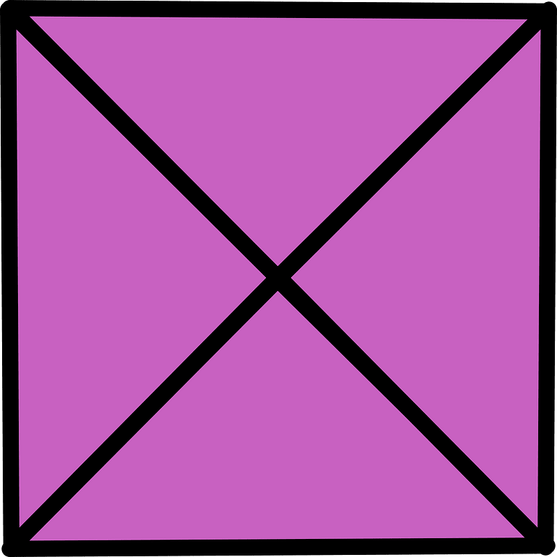 Magenta Square Fraction 4:4