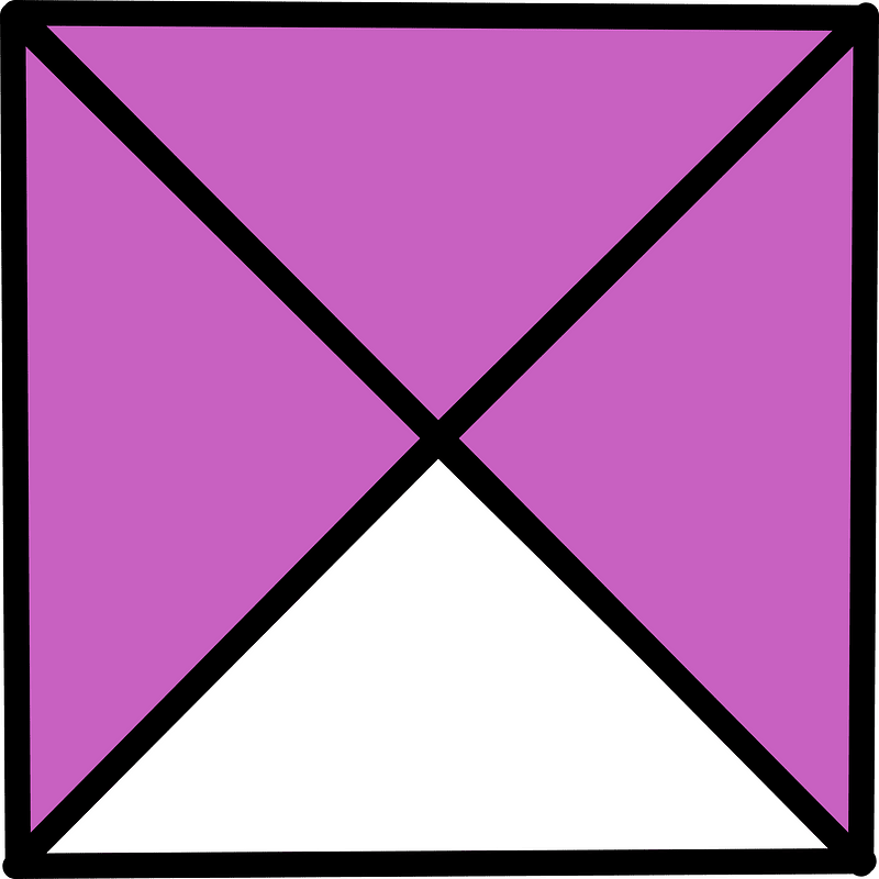 Magenta Square Fraction 3:4
