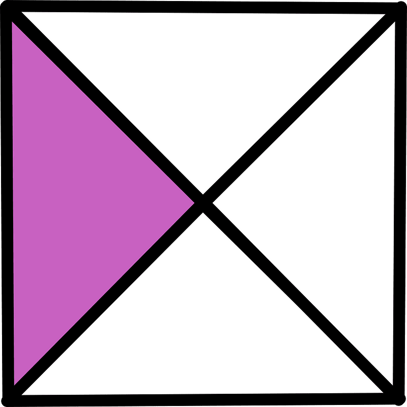 Magenta Square Fraction 1:4