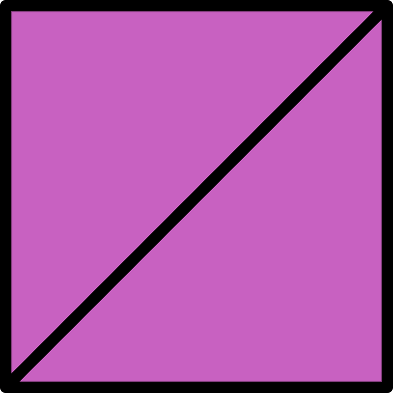 Magenta Square Fraction 2:2
