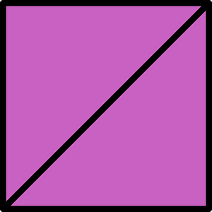 Magenta Square Fraction 2:2