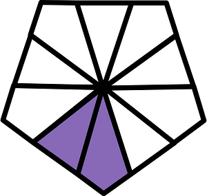 Violet Pentagon Fraction 2:10