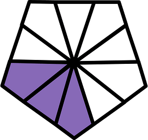 Violet Pentagon Fraction 3:10