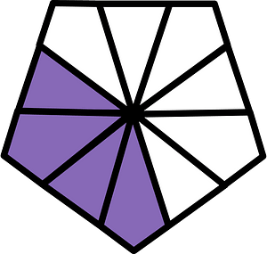 Violet Pentagon Fraction 4:10