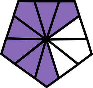 Violet Pentagon Fraction 7:10