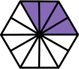 Violet Hexagon Fraction 4:12