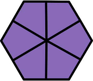 Violet Hexagon Fraction 6:6