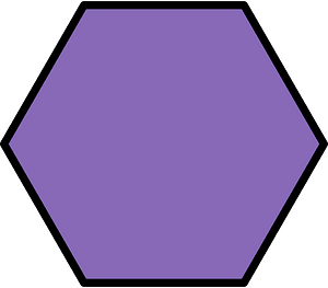 Violet Hexagon Fraction 1:1