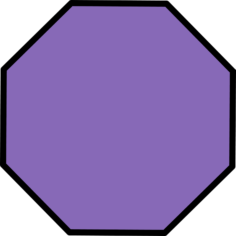 Violet Octagon Fraction 1:1