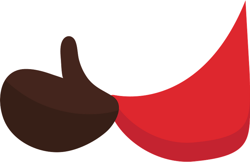 Right Santa Claus hand with mitten