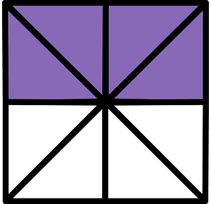Violet Square Fraction 4:8
