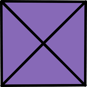 Violet Square Fraction 4:4