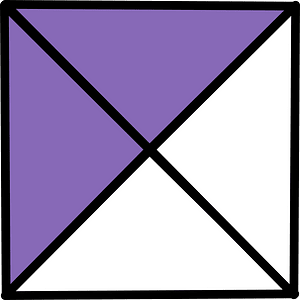 Violet Square Fraction 2:4