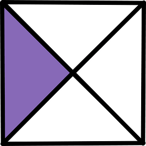 Violet Square Fraction 1:4