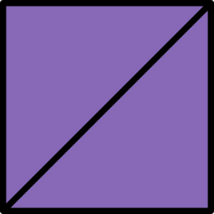 Violet Square Fraction 2:2
