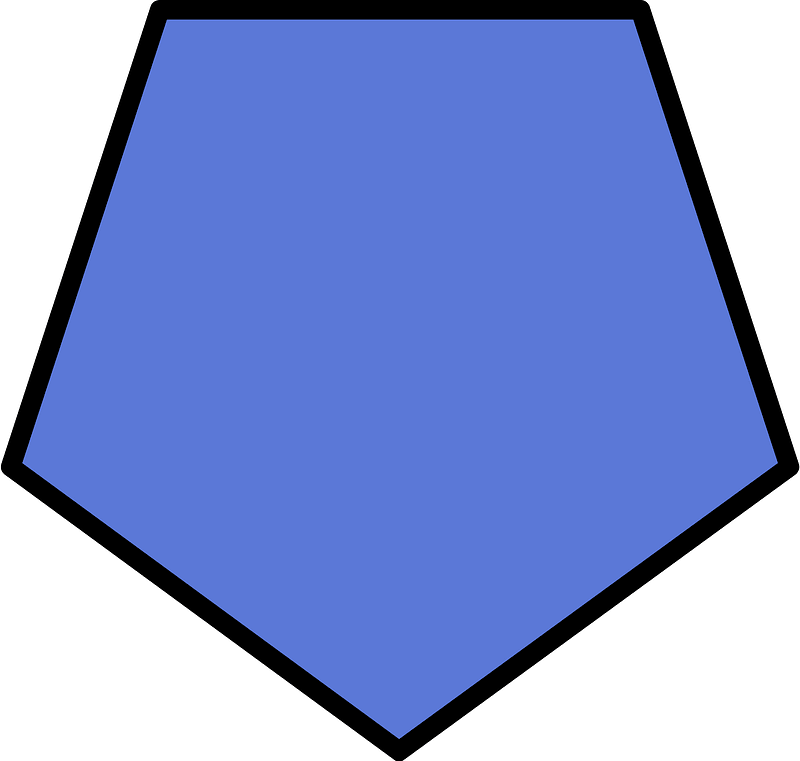 Ultramarine Pentagon Fraction 1:1