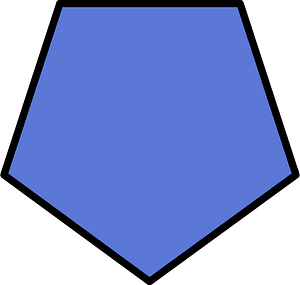 Ultramarine Pentagon Fraction 1:1