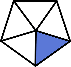Ultramarine Pentagon Fraction 1:5