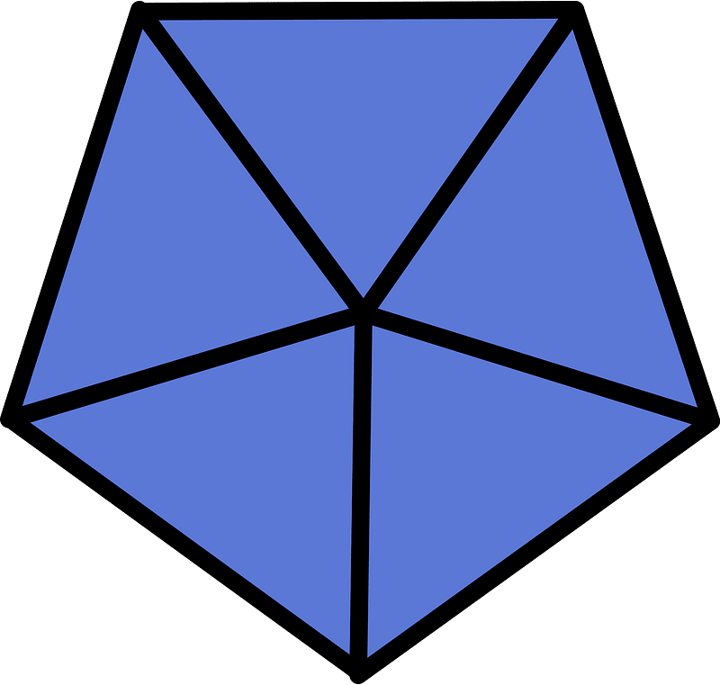 Ultramarine Pentagon Fraction 5:5
