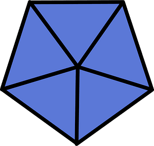 Ultramarine Pentagon Fraction 5:5