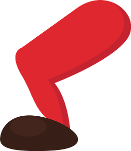 Dancing leg of Santa Claus